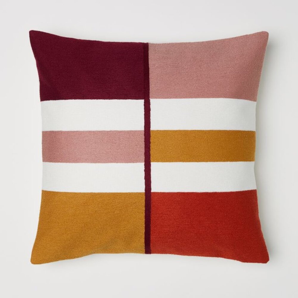 Color-block Throw Pillow with washable cover 20X20